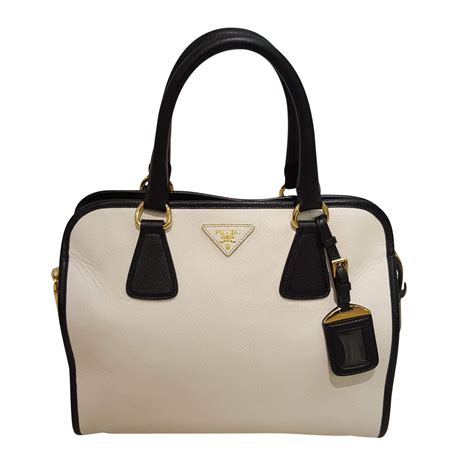 prada black and white bag|prada black tote handbags.